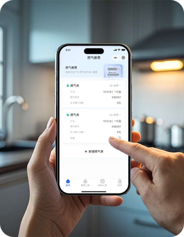 Smart metering mobile app interface